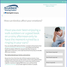 Curtis Biggs content and newsletter campaigns - How Can Tinnitus Affect Your Emotions?